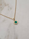 Birthstone Necklace May Emerald Green