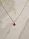 Birtstone Necklace July Ruby Red